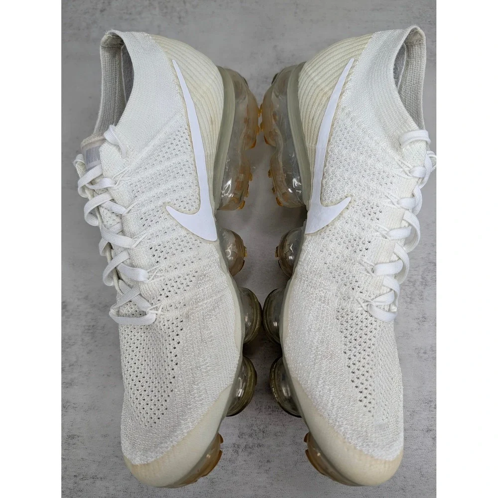 Nike Air VaporMax Flyknit Pure Platinum White Mens 12 849558-100 Sneaker